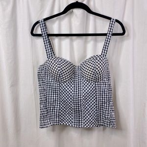 Guess gingham bustier corset top